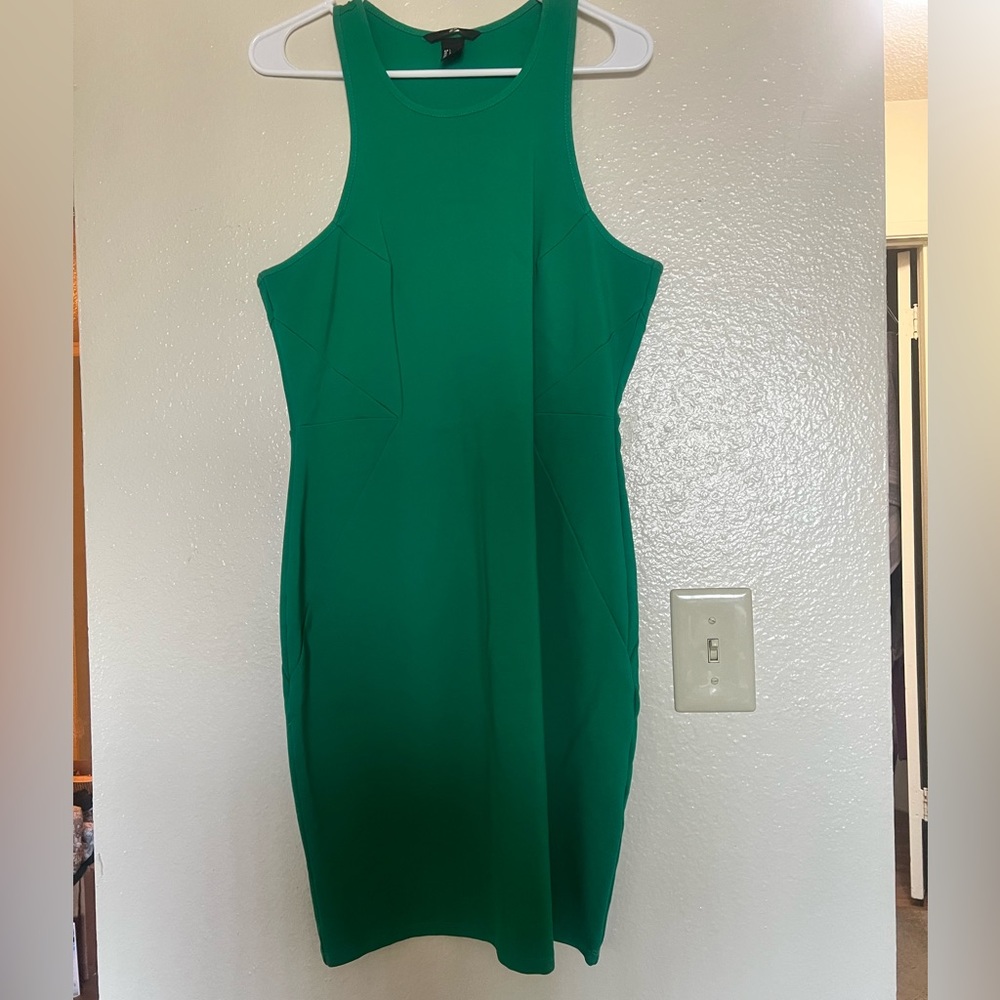 H&M dress emerald green size large